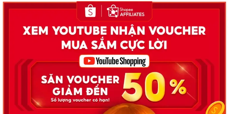 Ảnh tham khảo chương trình xem YouTube nhận voucher mua sắm