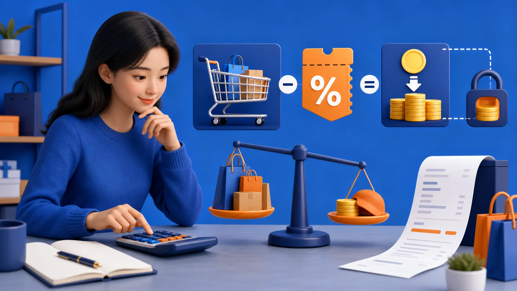 Minh họa tính tiền giảm thực tế và trần giảm của voucher Facebook Shopee