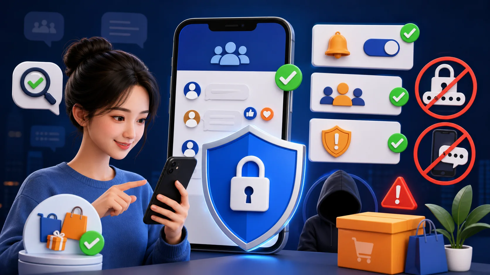 Minh họa kiểm tra an toàn khi nhận link săn mã Shopee trong nhóm Zalo