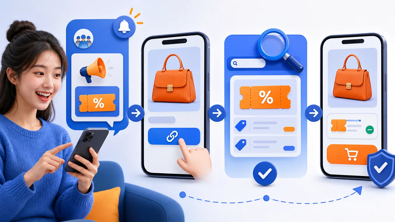 Minh họa quy trình từ thông báo nhóm Zalo đến sansale.org và checkout Shopee