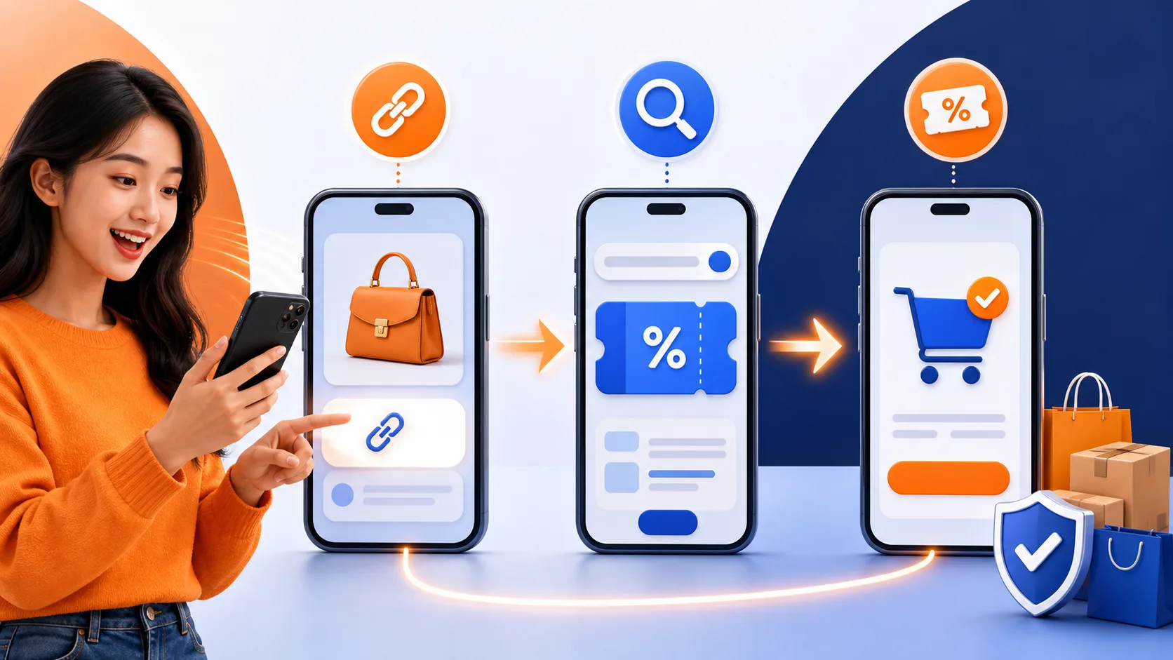 Minh họa copy link sản phẩm và dán vào sansale.org để tìm mã Shopee 8.8