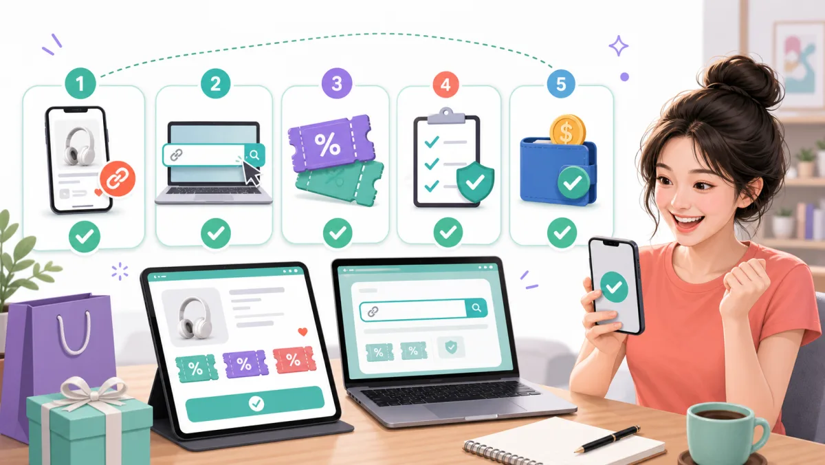 Minh họa checklist lấy mã Shopee giữa tháng cuối tháng trước khi thanh toán