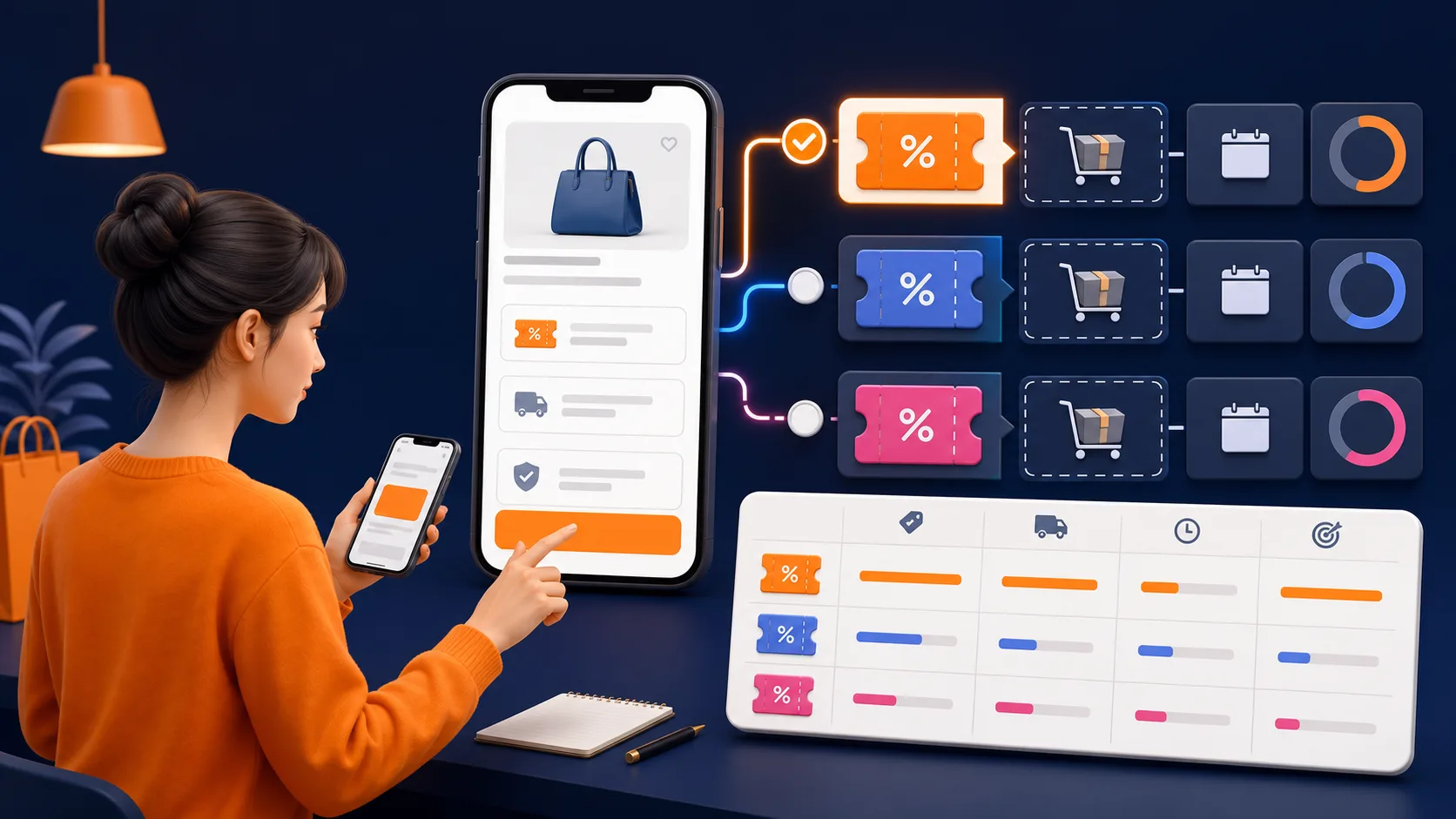 Minh họa thử lần lượt từng nguồn voucher Shopee tại checkout